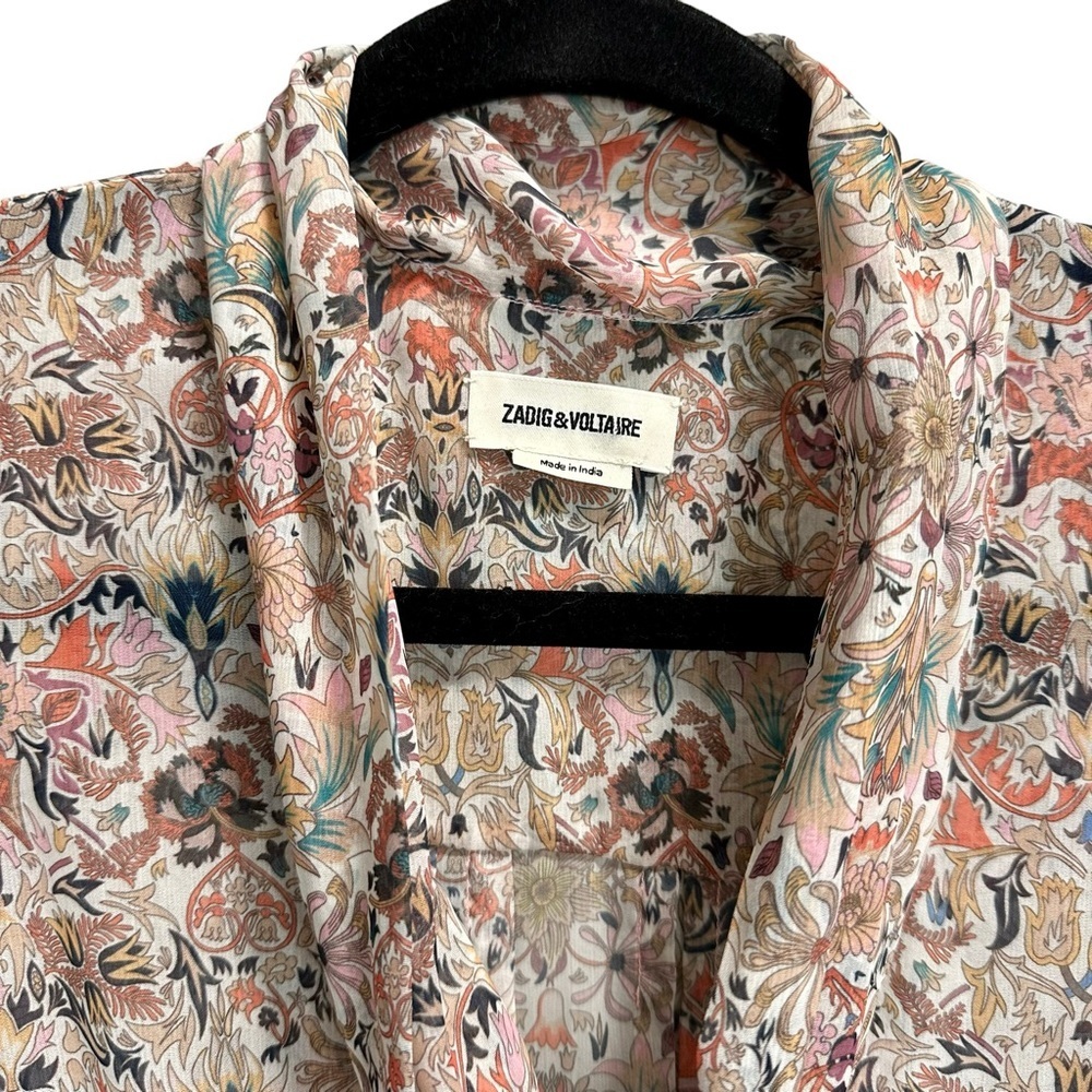 ZADIG & VOLTAIRE Raya Mousseline Mini Kaleido Dress - Picture 7 of 9